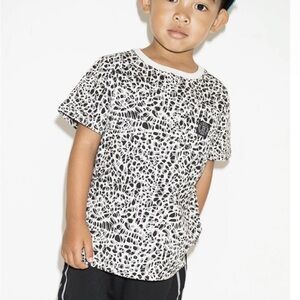 Monochrome Patterned Kids T-Shirt by boutique brand Sometime Soon